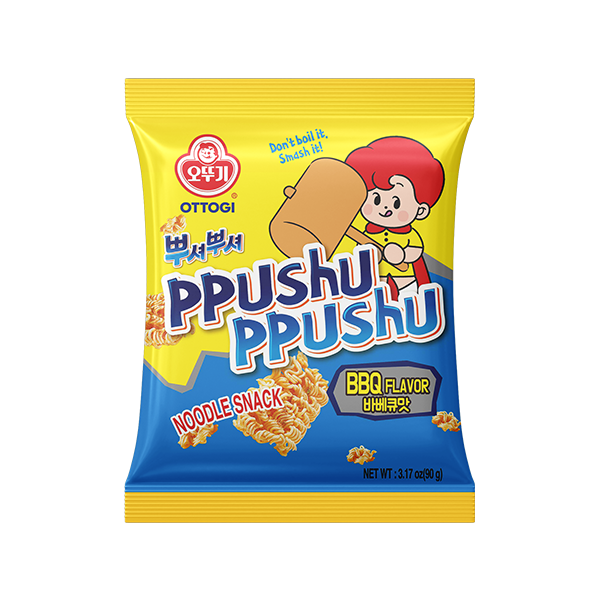 OTTOGI Ppushu Ppushu Noodle Snack BBQ Flavour90g