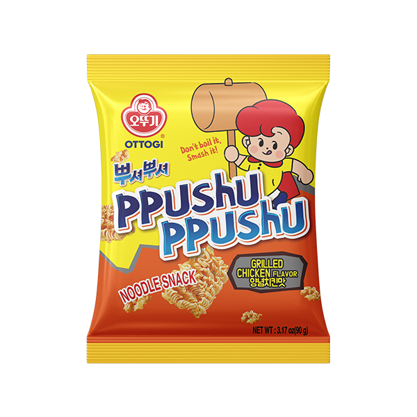 OTTOGI Ppushu Ppushu Noodle Snack Grilled Chicken Flavour 90
