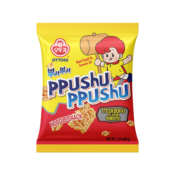 OTTOGI Ppushu Ppushu Noodle Snack Tteok-bokki Flavour 90g