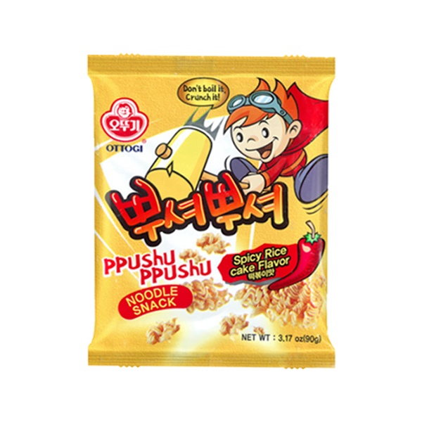 OTTOGI Ppushu Ppushu Spicy Rice Cake Noodle Snack 90g
