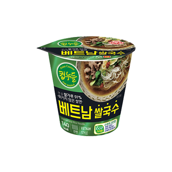 OTTOGI Cup Noodle Vietnam Rice Noodle Pho Mini Cup (47g x 6 cups) - Image 2