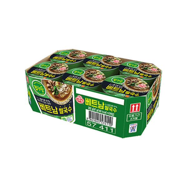 OTTOGI Cup Noodle Vietnam Rice Noodle Pho Mini Cup (47g x 6 cups)