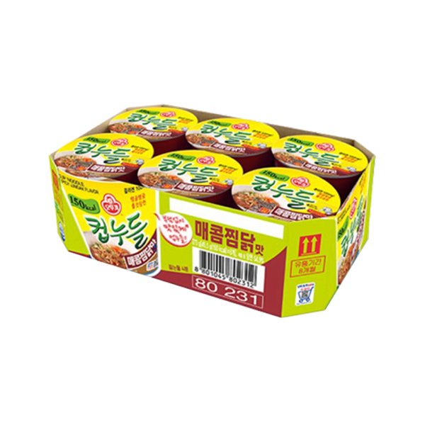 OTTOGI Cup Noodle Spicy Braised Chicken Flavour (45.5g x 6 cups)