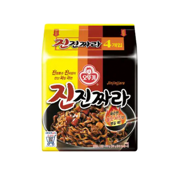 OTTOGI JinJin Jjara Ramen Multipack (Spicy Black Bean Ramen) 135gX4