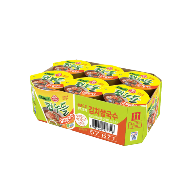 OTTOGI Cup Noodle Kimchi Flavour (34.8g x 6 cups)
