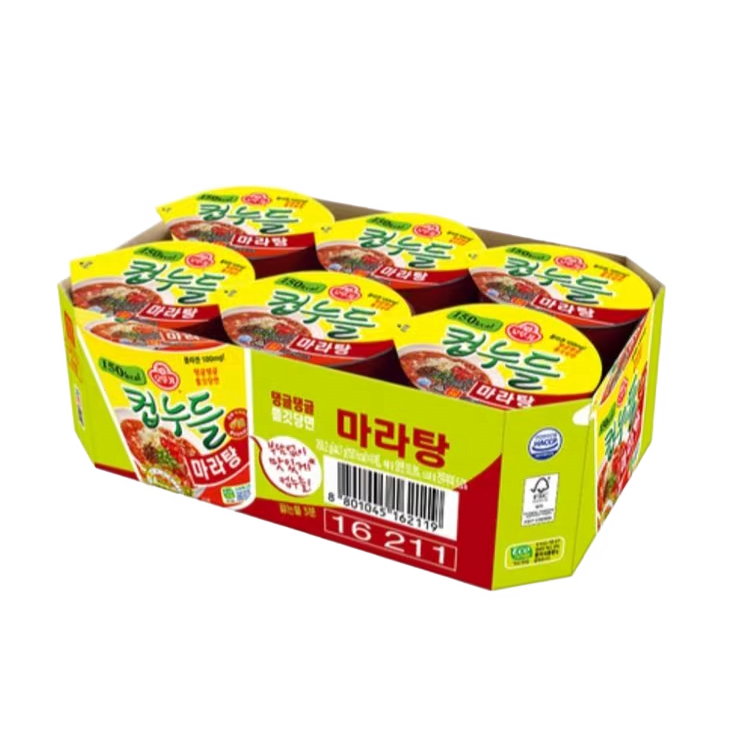 OTTOGI Cup Noodle Mara Flavour (44.7g x 6 cups)
