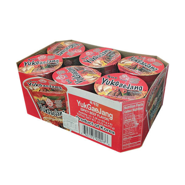 OTTOGI YukGaeJang Ramen Cup (Spicy Beef Flavor) 62g x 6