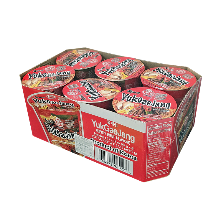 OTTOGI YukGaeJang Ramen Cup (Spicy Beef Flavor) 62g x 6